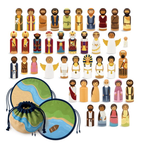 The complete 40-piece Storytelling Peg People set