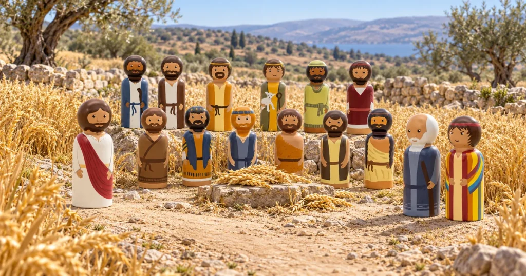 Disciples pick grain on the Sabbath – Matthew 12:1–8; Mark 2:23–28; Luke 6:1–5