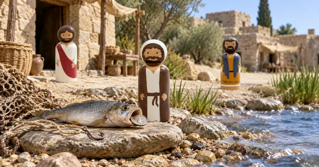 Temple tax and the coin in the fish – Matthew 17:24–27