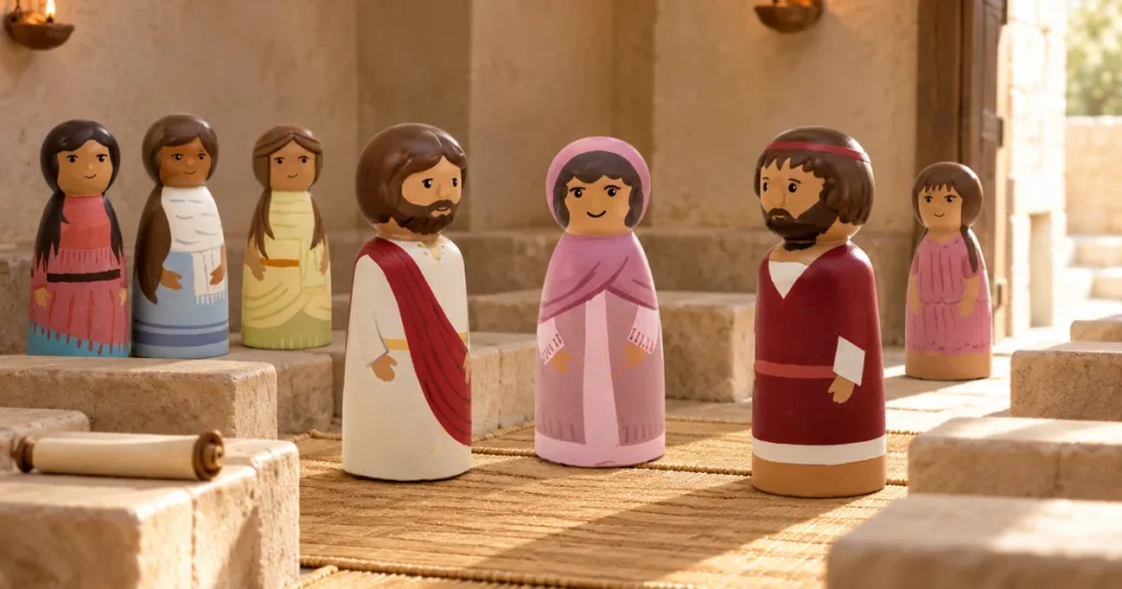 Jesus heals a bent-over woman – Luke 13:10–17