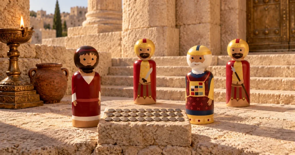 Judas agrees to betray Jesus – Matthew 26:14–16; Mark 14:10–11; Luke 22:3–6